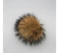 SUKORI 2 Uds Pompón de Piel de Zorro Natural para Sombreros, Gorros, Bolsos y Bufandas - Accesorio DIY