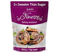 SUKRIN Finesse edulcorante, sustituto del azúcar para repostería, bajo carb y calorías, sin gluten, keto, vegano, erythritol, isomalt, sucralosa, para galletas sin gluten, café, té, 2x más dulce 500g