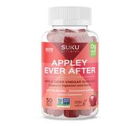 SUKU Appley Ever After Gummies - Vinagre de sidra de manzana con B12 metilado y folato - Sin azúcar, sin gluten, desintoxicación vegana y apoyo energético - Increíble sabor a manzana - 50 unidades