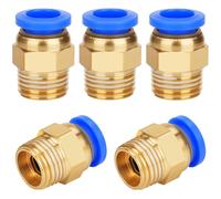 Sukudon Empalme de rosca neumática Conector rápido Push In (G 1/4" x 8 mm) cilíndrico