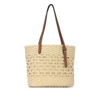 SUKUTU Mujeres Papel Cuerda Trenzado Paja Bolsa Verano Vacaciones Bolsa Tote Playa Trenzado Paja Bolso Bandolera