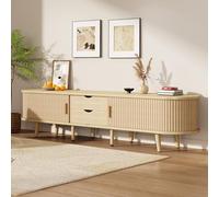 SUKY Mueble para TV de salón de 175 x 40 x 42 cm con espacio de almacenamiento, tablero de fibra de densidad media, 2 cajones, capacidad de carga 30 kg