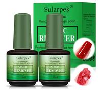 Sularpek 2 Pcs Removedor Esmalte Permanente, Quita Esmalte Semipermanentes Para Uñas, Gel Nail Polish Remover, Magic Remover Set, limina Fácil y Rápidamente el Esmalte en 3-5 Minutos