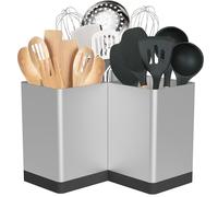 Suli Soporte extragrande Porta utensilios cocina,3 compartimento, plateado