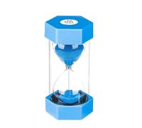 SuLiao Reloj de arena de 15 minutos, reloj de arena de plástico azul pequeño, 15 minutos, reloj de arena de 15 minutos, reloj de arena de colores para niños, juegos, aula, cocina, decorativo
