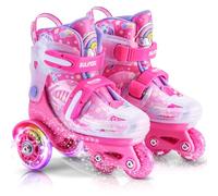 SULIFEEL Patines para Niños Patines Roller Ajustables con Ruedas Luminosas para Niñas y Niños Principiantes