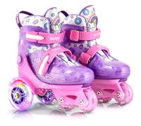 SULIFEEL Patines para Niños Patines Roller Ajustables con Ruedas Luminosas para Niñas y Niños Principiantes