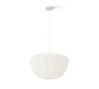 Sulion - Colgante 1xE27 EMILIE D50 H31cm Pantalla de Tela Blanca | Lámpara de Techo Elegante y Versátil | Luz Decorativa E27 (Bombilla No Incluida)