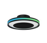 Sulion - Ventilador de Techo con Luz LED CRATO - Motor DC Silencioso, Luz 30W Regulable CCT, Luz Led de colores, Altavoz Bluetooth Integrado, 6 Velocidades, Temporizador, Modo Verano-Invierno