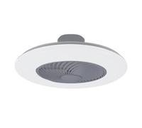 Sulion - Ventilador de Techo con Rejilla Giratoria - Motor DC, Luz LED 44W Regulable, 6 Velocidades, 4400lm, Palas Transparentes, Ultra Silencioso, Blanco Mate, Ideal para Estancias Medianas