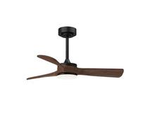 Sulion - Ventilador de Techo Krato - Palas de Madera Natural, Motor DC Silencioso, Luz LED 20W CCT (3000K-5000K), 6 Velocidades, Función Verano-Invierno, Temporizador, Mando a Distancia