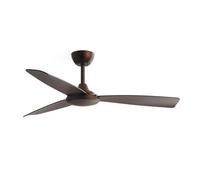 Sulion - Ventilador de Techo LIA Marrón oxido Sin Luz | Motor DC 2.0 Silencioso, 6 Velocidades, Función Verano-Invierno y Temporizador | 3 Palas ABS