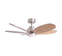 Sulion Ventilador de techo moderno, silencioso Rainbow, con luz led y mando a distancia Motor DC, 6 aspas, 3 velocidades.