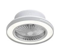 Sulion - Ventilador de Techo Robotto Blanco con Luz LED Regulable y Altavoz Bluetooth | Motor DC Silencioso 6 Velocidades | RGB Dinámico, Temporizador y Modo Invierno | IP20