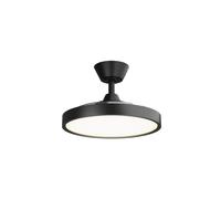 Sulion - Ventilador de Techo Silencioso Retráctil BOMBAY ESTILO S Xtra Negro 88 cm con Luz LED Regulable | Motor DC | 3 Palas Transparentes | 6 Velocidades