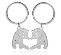 SULIUDAJI 1 Par Llavero Gato, Llaveros Pareja, Los Dos Juntos Pueden Formar La Forma De Un Corazón, Regalo Aniversario Pareja, Regalo Para Amigos Y Jóvenes En El Día De La Amistad