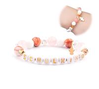 SULIUDAJI 1 Pieza Niña Pulseras con Ángel de la Guarda, Pulseras de la Amistad, Mochila Escolar, Regalo de Inicio de Curso, Regalo de Buena Suerte con Tarjeta de Felicitación, Caja de Regalo