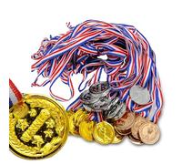 SULIUDAJI 15 Piezas Medallas De Ganador De, Hay Medallas De Oro, Plata Y Bronce, Medallas De Oro Para Decoración De Fiestas Infantiles Y Premios Deportivos,Para Fiesta, Día Del Deporte Escolar