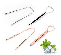 SULIUDAJI 2 limpiadores de lenguas de acero inoxidable, raspador de lengua, cepillo de lengua para limpieza bucal, reciclable, fácil de limpiar, respetuoso con el medio ambiente y práctico