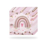 SULIUDAJI 20 Piezas Servilletas Papel Decoradas,Arcoíris Bohemio Servilletas Florales Bohemias Desechables para Fiestas Decorativas, Cumpleaños, Bodas y Celebraciones Navideñas (33x33cm)