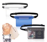 SULIUDAJI 3 Piezas Bolsa Impermeable, Riñonera Impermeable,Funda Impermeable Móvil, Bolsa Estanca Impermeable, Funda Movil Agua, Bolsa Estanca Movil, Bolsa Impermeable Movil, Bolsa Estanca
