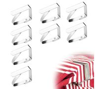 SULIUDAJI 8 Piezas Clips de Acero Inoxidable Mantel Pinza para Mantel Cubierta Sujeta Manteles Sujeta Manteles de Mesa Exterior(4cm x 5cm)