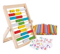 SULIUDAJI Abacos Para Niños Primaria Ábaco Infantil Juguetes De Madera Multicolor Juguete Educativo Montessori Ábaco De Madera Con 100 Bolas De Cuentas Ayuda A Aprender A Contar