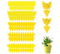 SULIUDAJI Trampa Moscas 50 Piezas, Gran Superficie Adhesiva Enchufables Trampas Amarillas Contra Los Mosquitos De Los Hongos, Las Moscas Mineras Y Blancas (50 Piezas)