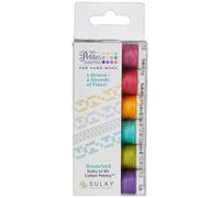 Sulky Sampler 12wt Cotton Petites 6/Pkg-Bright Colors Assortment