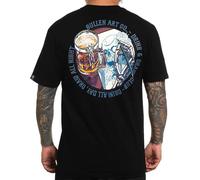 Sullen Bebible Club Camiseta Cerveza Taza Esqueleto Tatuaje Artista Hombre Rosa