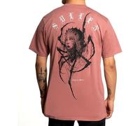 Sullen Bianco Camiseta Hombre Alternativa Tatuaje Artista Demonio Araña Cara