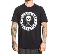 Sullen Men's BOH Solid Short Sleeve T Shirt Black Tattoo Skull Clothing Apparel Black