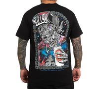 Sullen Todo Nighter Camiseta Hombre Alternativa Tatuaje Arte Calavera Beer Lata