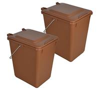 Sulo - Contenedor 2 x Bio Boy Contenedor de Basura para Cocina y Jardín 10 L, en Juego Marrón De Los Residuos Orgánicos