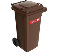 Sulo Contenedores Grandes de Basura con Ruedas 120lt Braun Goma Maciza Ligero