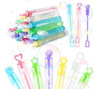 SULOLI 24 Piezas Mini Pompas de Jabón，Burbuja Varita de Burbujas para Cumpleaños Infantiles, Bodas, Halloween，Exteriores Juguetes para Niños (6 Colores