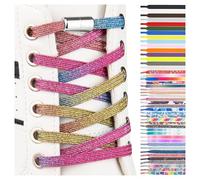 SULPO 2 Pares Cordones elásticos - Cordones planos sin atar - Cordones coloridos de cierre rápido - cordones zapatillas deporte - cordones elasticos niños - atacadores elasticos