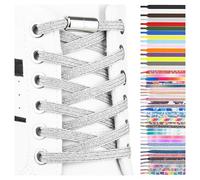 SULPO 2 Pares Cordones elásticos - Cordones planos sin atar - Cordones coloridos de cierre rápido - cordones zapatillas deporte - cordones elasticos niños - atacadores elasticos