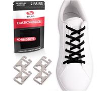 SULPO 2 pares de cordones elásticos - Cordones sin atadura - Sistema de lazada rápida - Cordones sin presilla - Cordones elásticos para todo tipo de calzado
