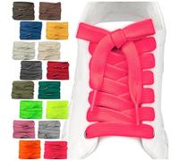 SULPO 2 pares de cordones planos - 12 mm de ancho para zapatos - 60 - 200 cm - Lavable y resistente al desgarro de poliéster - 18 colores, rosa claro, 180cm - 2 Paare