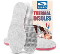 SULPO 2 pares Plantillas de invierno para niños - Plantillas infantiles - Plantillas calientes - Plantillas de fieltro 6 mm - Plantillas térmicas para los días fríos - 28-35 EU
