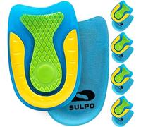 Sulpo 4 pares de almohadillas para espolón calcáneo, almohadillas para el talón de gel para aliviar la fascitis plantar, espolones calcáneos y dolor de Aquiles, talla S (36-39)