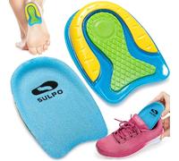 SULPO Almohadillas de gel para el talón para aliviar la fascitis plantar, espolón calcáneo y dolor de Aquiles, talla S (36-39)