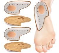 SULPO Almohadillas ortopédicas para talón, plantillas para fascitis plantar, para zapatos de mujer, hombre, niños, tallas 35-46 (2 pares, 45-46)
