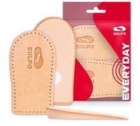 SULPO alzas para zapatos hombre y mujer - Plantillas elevadoras de talón, para elevar el zapato, suela alta, almohadilla para el talón de piel, de espolón calcáneo, cuña ortopédica