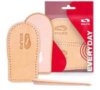 SULPO alzas para zapatos hombre y mujer - Plantillas elevadoras de talón, para elevar el zapato, suela alta, almohadilla para el talón de piel, de espolón calcáneo, cuña ortopédica