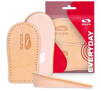 SULPO alzas para zapatos hombre y mujer - Plantillas elevadoras de talón, para elevar el zapato, suela alta, almohadilla para el talón de piel, de espolón calcáneo, cuña ortopédica