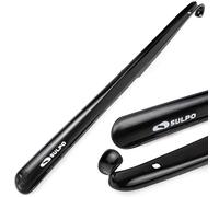 SULPO Calzador largo de plástico - Calzador largo con agujero para colgar - Cuerno robusto de plástico - Calzador - 58 cm/Negro / 1 unidad