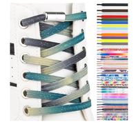 SULPO Cordones elasticos con cierre rápido de metal - Cordones elasticos zapatillas deporte - Cordones silicona sin atar para niños y adultos - Cordones converse - Cordones planos sin nudo