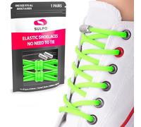 SULPO Cordones elasticos con cierre rápido de metal - Cordones elasticos zapatillas deporte - Cordones silicona sin atar para niños y adultos - Cordones converse - Cordones redondos sin nudo
